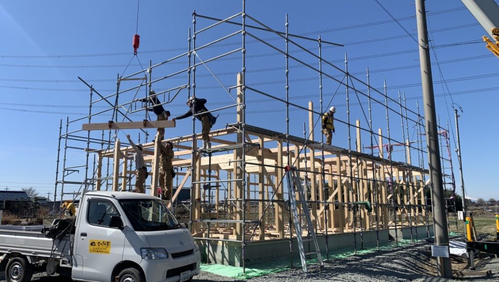 平屋住宅上棟しました！　【　群馬県桐生市平屋住宅　】